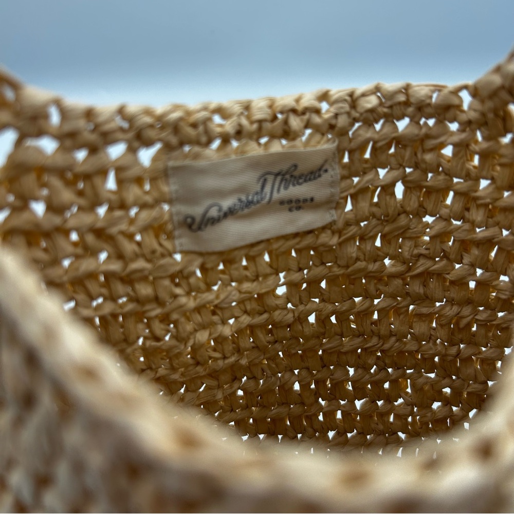 Universal Threads Straw Raffia Woven Shoulder Hob… - image 5